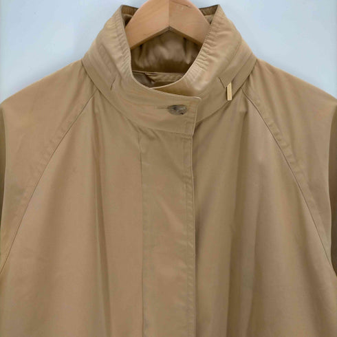 アクアスキュータム AQUASCUTUM スタンドカラーコート ミドル丈 ジップアップ フード レディース JPN:M