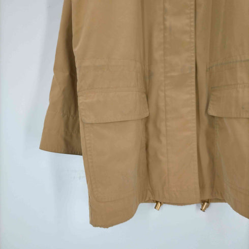 アクアスキュータム AQUASCUTUM スタンドカラーコート ミドル丈 ジップアップ フード レディース JPN:M