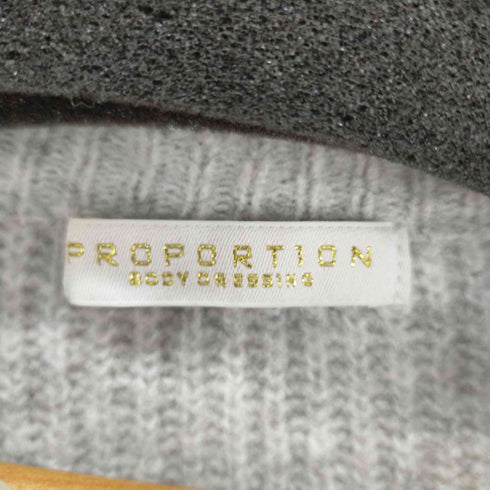 プロポーションバイボディードレッシング PROPORTION BODY DRESSING ラウンドネック片畦パールニットプルオーバー セーター 長袖 レディース FREE