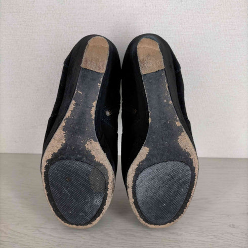 バーバリーブルーレーベル BURBERRY BLUE LABEL ウエッジソール スエードショート ブーツ レディース JPN:21