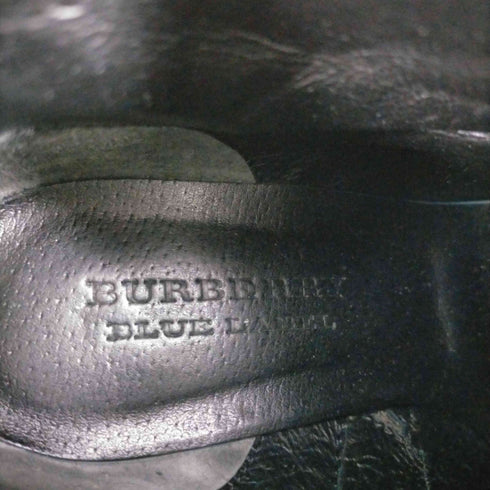 バーバリーブルーレーベル BURBERRY BLUE LABEL ウエッジソール スエードショート ブーツ レディース JPN:21