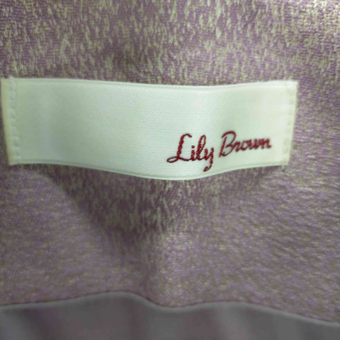 リリーブラウン Lily Brown バックリボンロンパース サロペット 五分袖 総柄 レディース FREE