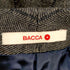 バッカ BACCA ウール ヘリンボーン チェック フロント スリット パンツ テーパード ハイウエスト レディース JPN:34