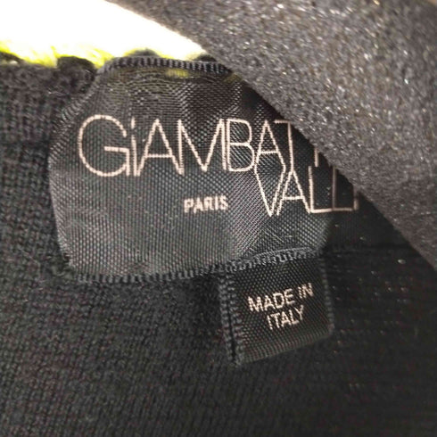ジャンバティスタヴァリ GiAMBATTiSTA VALLi ウール カシミヤ混 ノースリーブ ニット ワンピース プルオーバー クルーネック フレア 膝丈 ストレッチ レディース 38/XXS