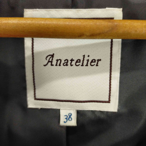 アナトリエ anatelier ツイードノーカラージャケット 七分袖 レディース 38