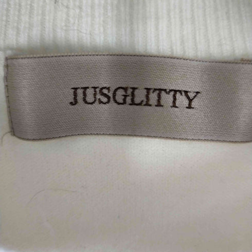 ジャスグリッティー JUSGLITTY ロゴ刺繍ニット ボーダー セーター レディース 2