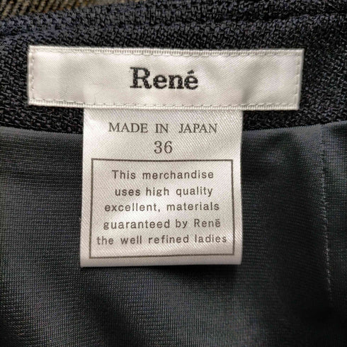 ルネ Rene Rene フレアスカート ひざ丈 リボン レディース JPN:36
