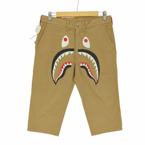 アベイシングエイプ A BATHING APE SHARK PRINT CROPPED PANTS メンズ JPN:M