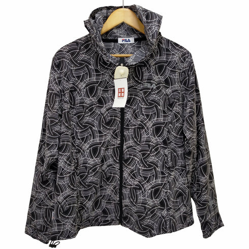 フィラ FILA 総柄ジップアップナイロンジャケット メンズ 3L