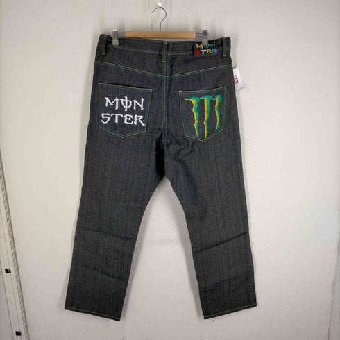 MONSTER ロゴ刺繍カラーステッチデニムパンツ メンズ