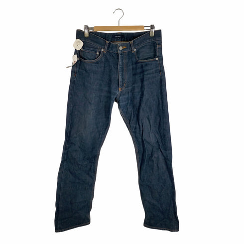 トミー TOMMY 裏地千鳥格子柄 バックポケットプリントデザインデニムパンツ メンズ JPN:M