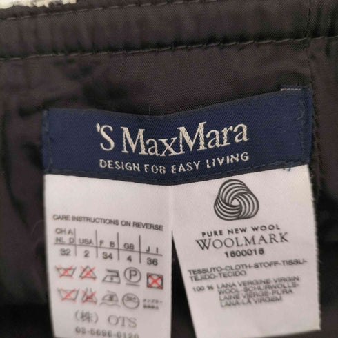 エスマックスマーラ S Max Mara 総柄 膝丈タイトスカート レディース JPN:36