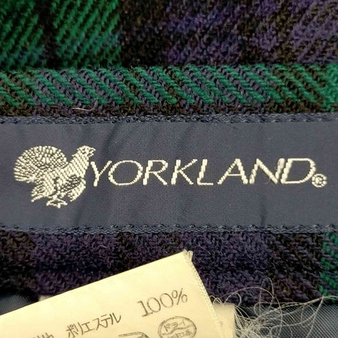 ヨークランド YORKLAND チェック柄ラップスカート レディース 11AR