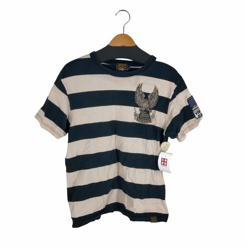 バンソン VANSON 刺繍デザインボーダーカットソー メンズ JPN:L
