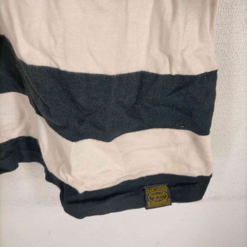 バンソン VANSON 刺繍デザインボーダーカットソー メンズ JPN:L