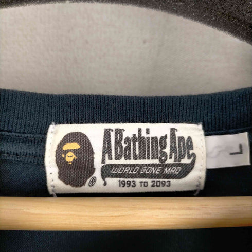 アベイシングエイプ A BATHING APE プリントデザインクルーネックカットソー メンズ JPN:L