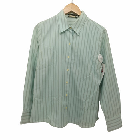 エディーバウアー Eddie Bauer ストライプ ロングスリーブ レギュラーシャツ レディース import:M