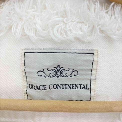 ダイアグラムグレースコンチネンタル Diagram GRACE CONTINENTAL ダイドブルゾン カットオフ ノーカラー デニムジャケット レディース JPN:38