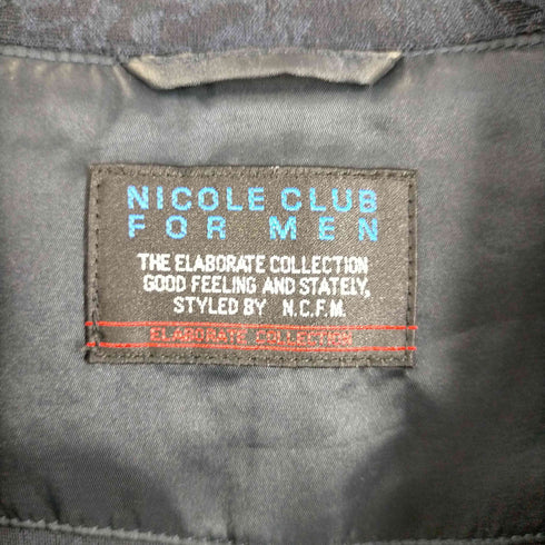 ニコルクラブフォーメン NICOLE CLUB FOR MEN ストレッチ7分袖イタリアンカラージャケット メンズ 50