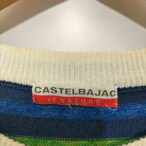 カステルバジャック castelbajac +2 NATURE 前面プリント 袖切替 ロングスリーブTシャツ メンズ