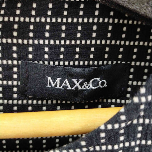 マックスアンドコー MAX & CO. ワンピース 九分袖 ひざ丈 タイト 総柄 レディース 38