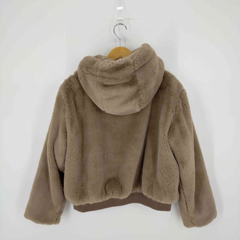 ザラ ZARA Faux Fur Hooded Jacket レディース M