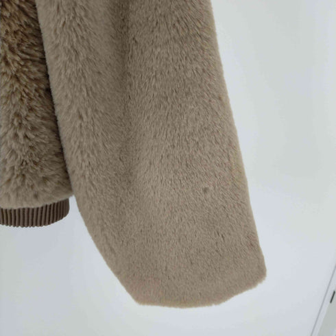 ザラ ZARA Faux Fur Hooded Jacket レディース M