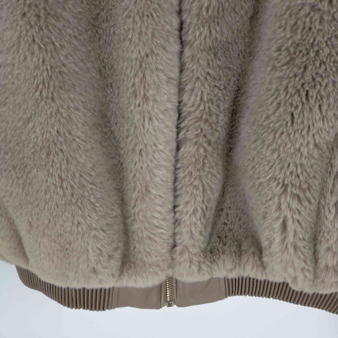 ザラ ZARA Faux Fur Hooded Jacket レディース M