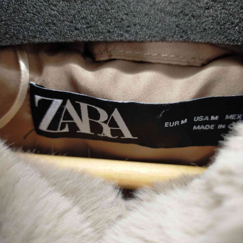 ザラ ZARA Faux Fur Hooded Jacket レディース M