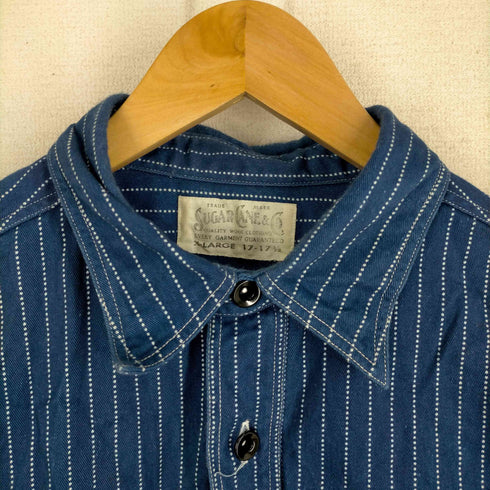 シュガーケーン SUGAR CANE FICTION ROMANCE 8.5oz. WABASH STRIPE WORK SHIRT メンズ JPN:XL