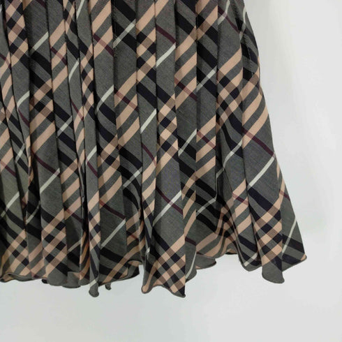 バーバリーロンドンブルーレーベル BURBERRY LONDON BLUE LABEL プリーツミニスカート チェック レディース 38