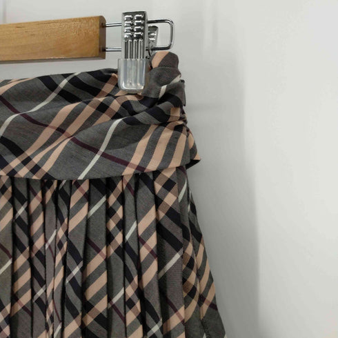 バーバリーロンドンブルーレーベル BURBERRY LONDON BLUE LABEL プリーツミニスカート チェック レディース 38