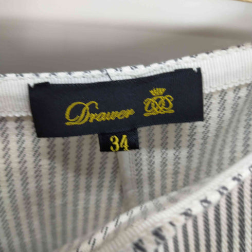 ドゥロワー Drawer ヒッコリースカート デニム フレア 膝丈 レディース 34
