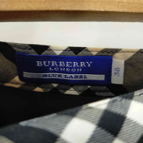バーバリーロンドンブルーレーベル BURBERRY LONDON BLUE LABEL プリーツミニスカート チェック レディース 38