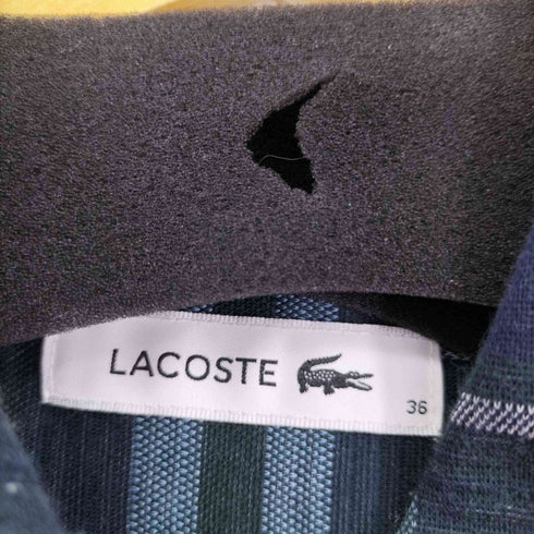 ラコステ LACOSTE チェックジャージーシャツ レディース FR:36