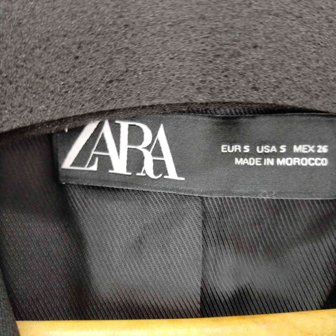 ザラ ZARA ダブルポケット ジャケット 金ボタン ミドル丈 総裏地 レディース import:S