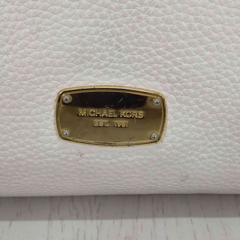 マイケルマイケルコース Michael Michael Kors ショルダーバッグ レザー ロゴ 白 ホワイト レディース