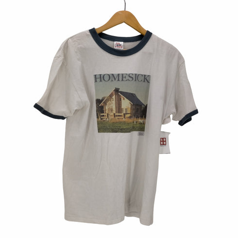クロスステッチ CROSS STITCH シングルステッチ フロントプリントリンガーTシャツ レディース import:L