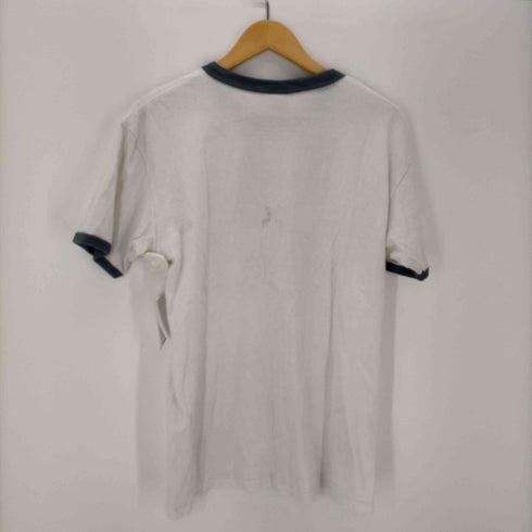 クロスステッチ CROSS STITCH シングルステッチ フロントプリントリンガーTシャツ レディース import:L