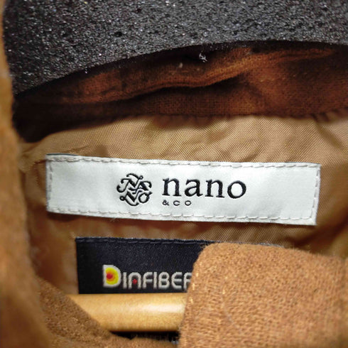 ナノアンドコー NANO&CO 2WAY 中綿コート アウター ノーカラー フード ジップアップ レディース 36