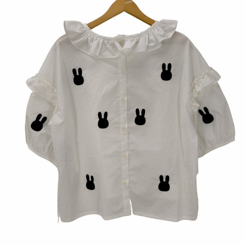 イマココニ imakokoni ウサギ ブラウス レディース import:L