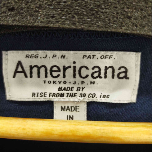 アメリカーナ Americana リメイクTシャツ 半袖 カットソー クルーネック ストライプ ロゴ 星 レディース FREE