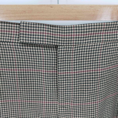 ラルフローレン RALPH LAUREN テーパードパンツ クロップド チェック ジップフライ レディース 10