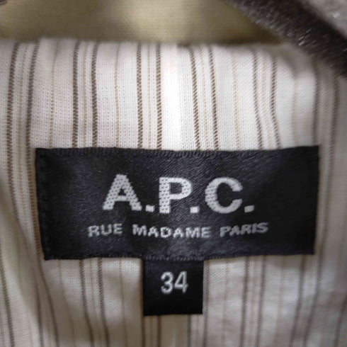 アーペーセー A.P.C. ステンカラーコート ロング ラグランスリーブ レディース 34