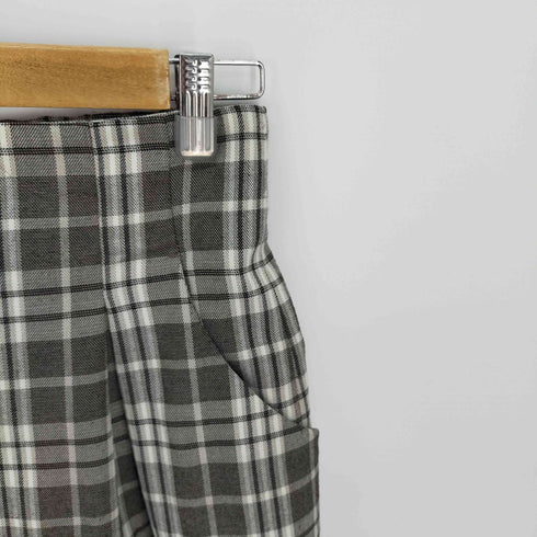 トータリテ TOTALITE 21SS オックスカーブポケットタイトスカート チェック ロング タック レディース 38