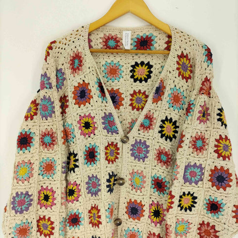 ニッチ niche. INDUSTRIAL HINDUSTAN CROCHET CARDIGAN COLORFUL メンズ