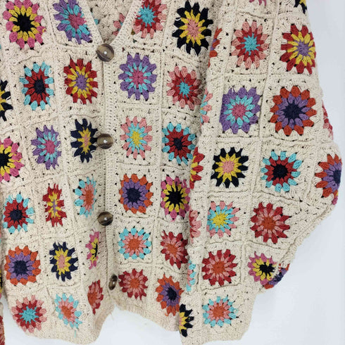ニッチ niche. INDUSTRIAL HINDUSTAN CROCHET CARDIGAN COLORFUL メンズ