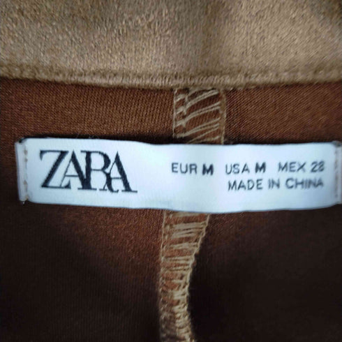 ザラ ZARA フェイクスエード シャツ ワンピース レディース M