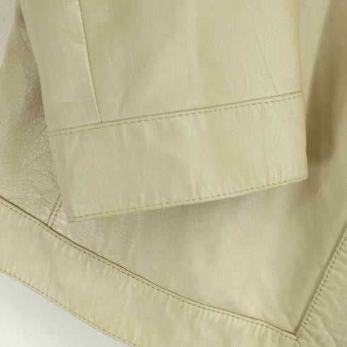 アクアスキュータム AQUASCUTUM ノーカラーラムレザージャケット レディース OS