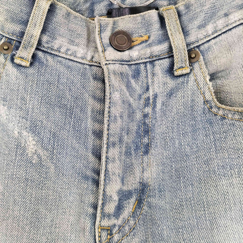 サンローランパリ SAINT LAURENT PARIS 14AW エディ期 デストロイクラッシュ加工ストレッチデニムパンツ メンズ 28